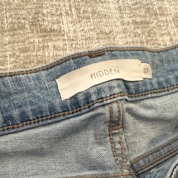 High Rise Light Blue Distressed Jeans - Picture 2 of 2